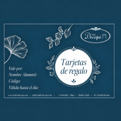 Tarjeta regalo floral Taller Decapé