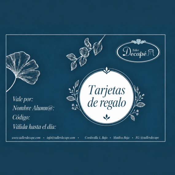 Tarjeta regalo floral Taller Decapé